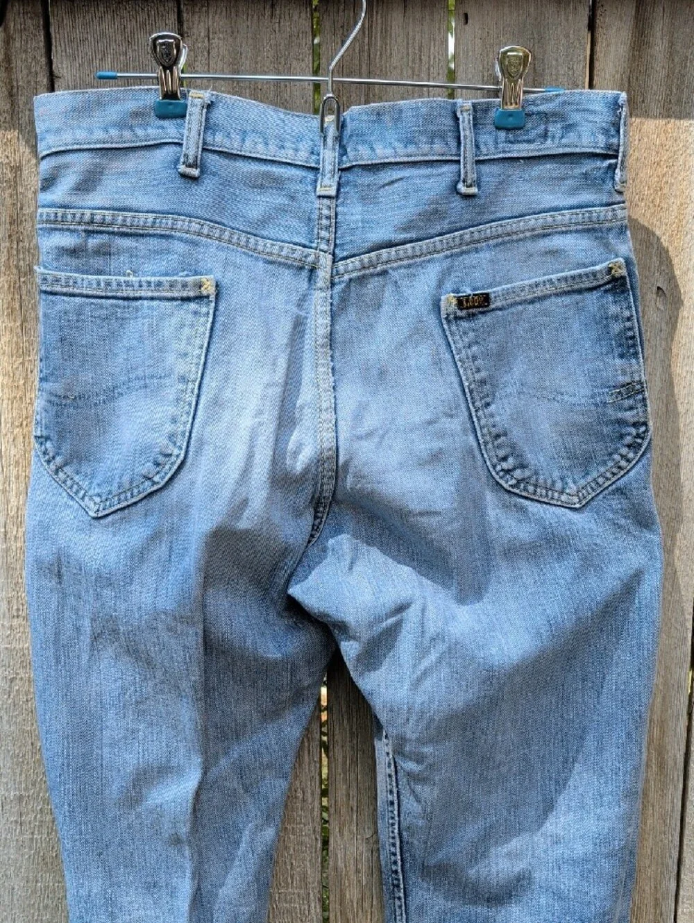Vintage Lee Riders Relaxed Light Blue Men’s Jeans Denim Button Fly